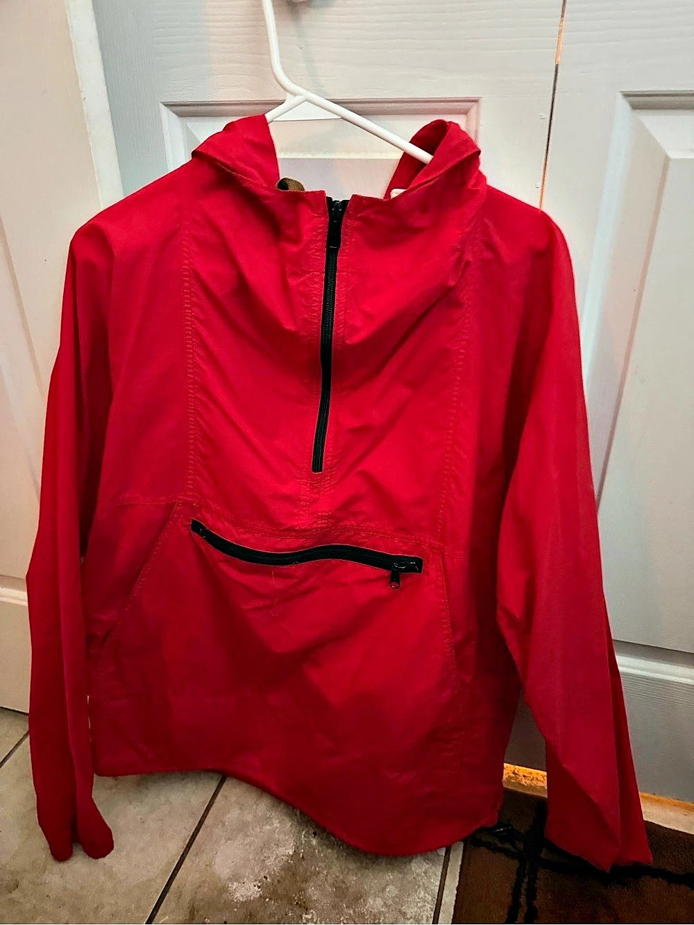 L.L.Bean Women's Red Pullover Anorak Jacket